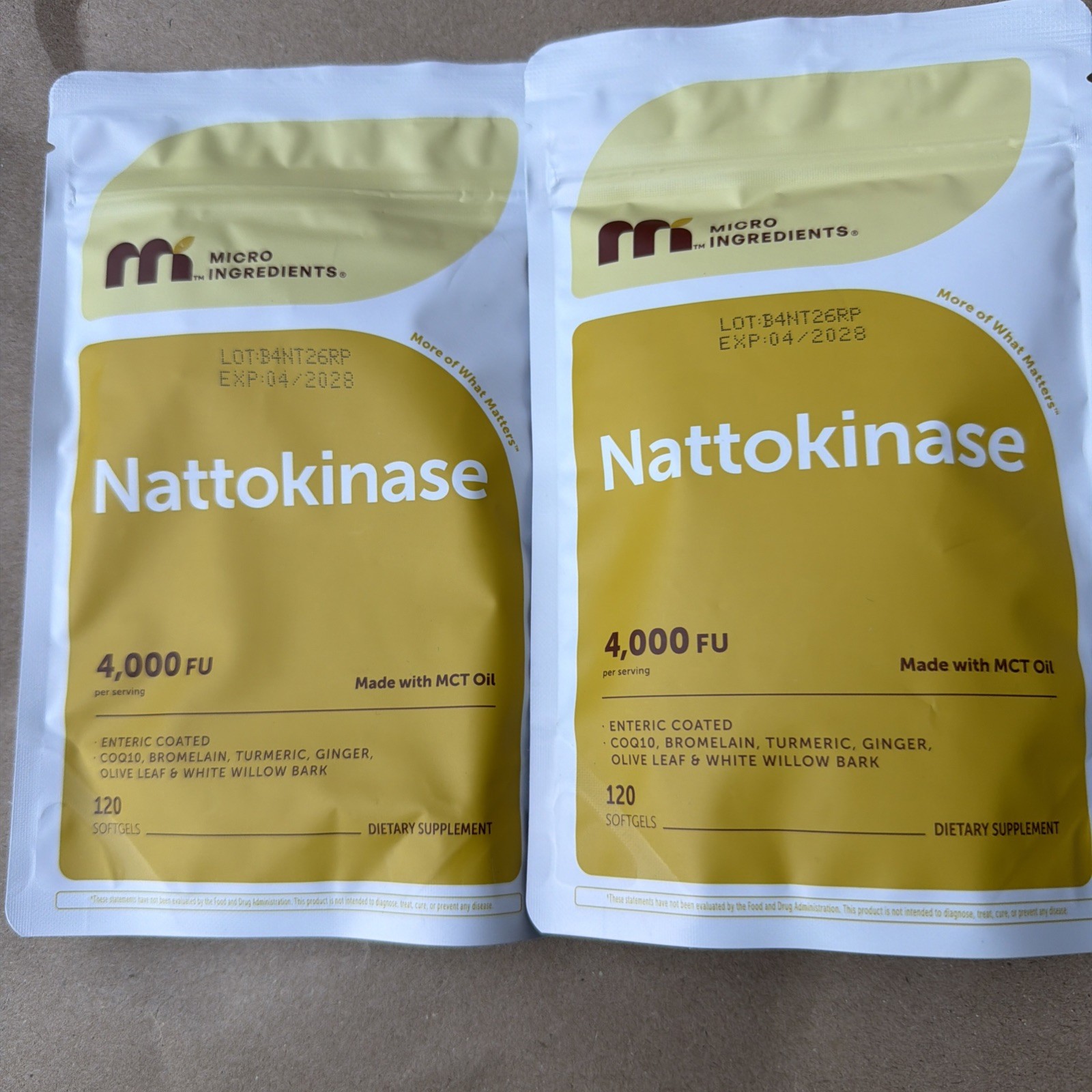 2 Pack 7-in-1 Nattokinase Supplement, 120 Softgels 4000 FU Per Serving 04/2028