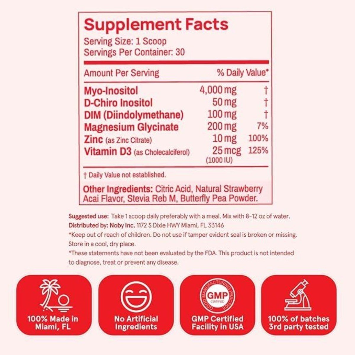 Peach Perfect Myo & D-Chiro Inositol 40:1 Blend with Multivitamin & Omega-3
