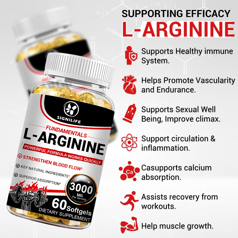 Nitric Oxide Booster L-Arginine, L-Citrulline 3000mg 60 Caps HIGHEST POTENCY-