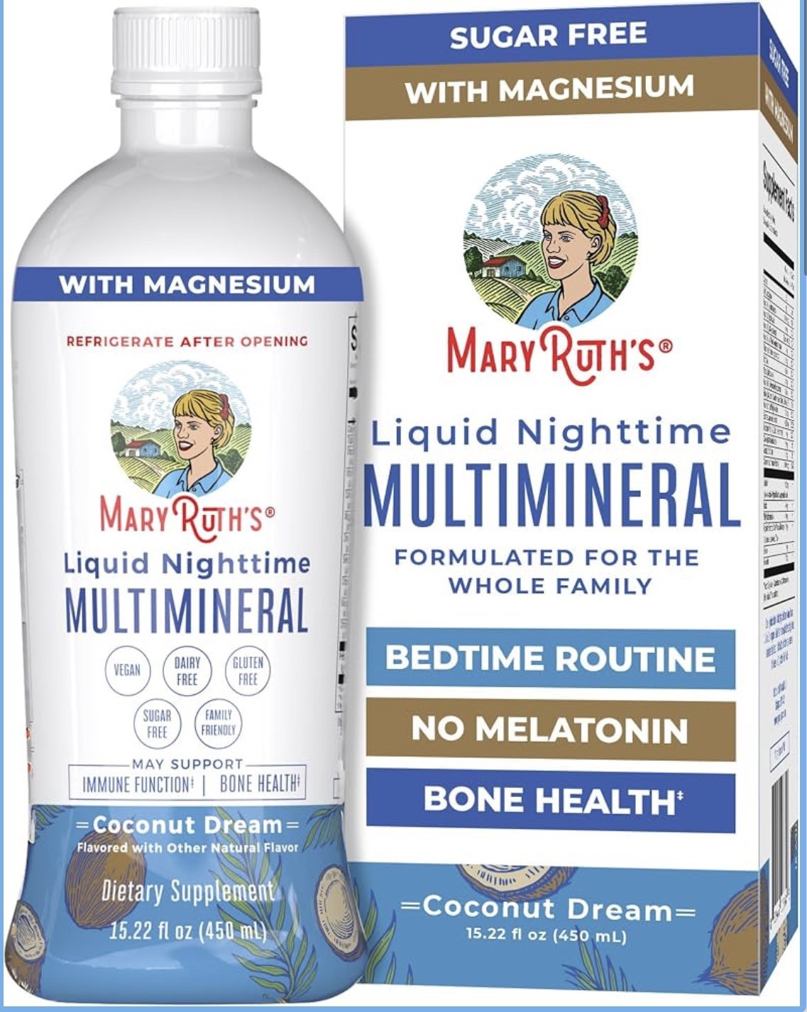 MARY RUTH’S Liquid Nighttime Multimineral Coconut Dream 15.22 Fl Oz