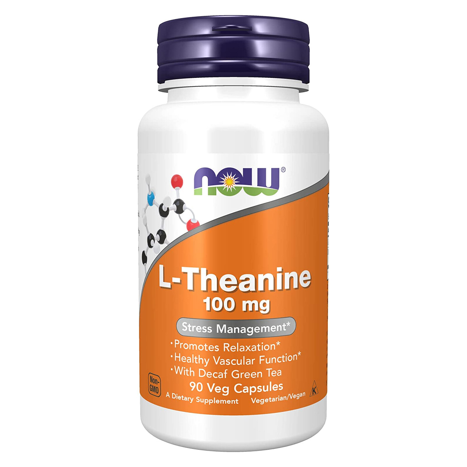 NOW FOODS L-Theanine 100 mg – 90 Veg Capsules