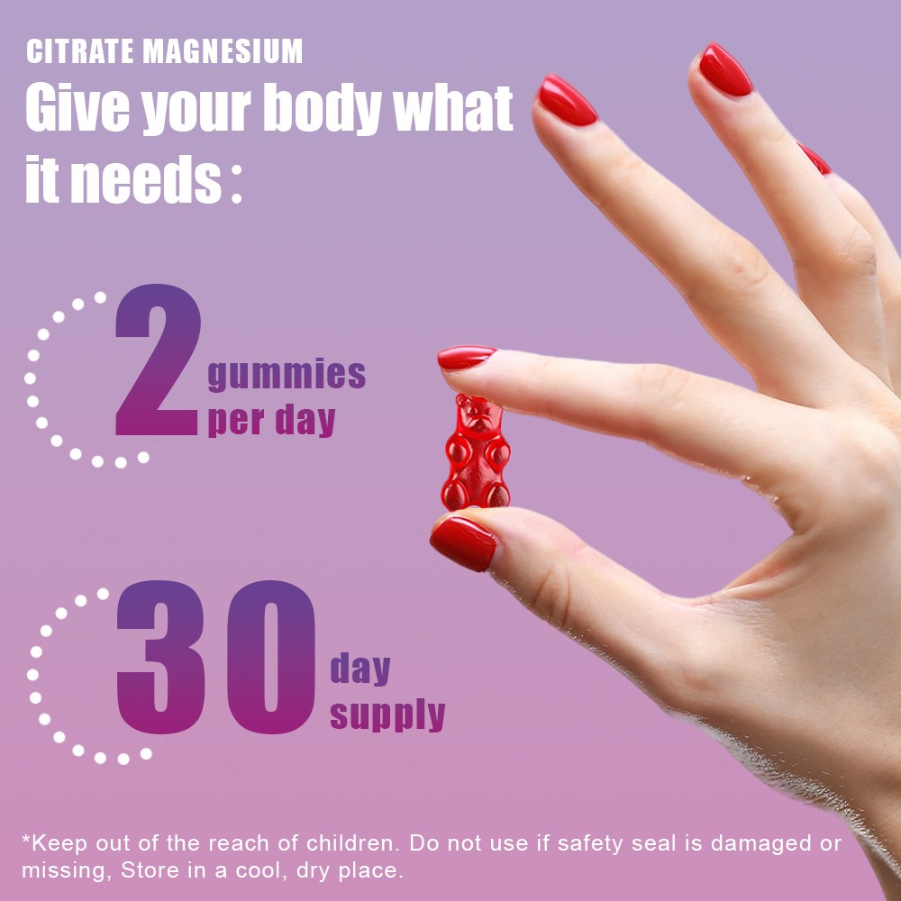 Unisex Magnesium Gummies – High Absorption Magnesium Citrate Muscle&Bone Health