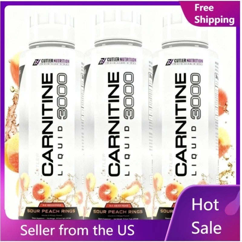 3pcs-Cutler 3000mg Liquid Carnitine Nutrition Energy and Metabolism peach Flavor