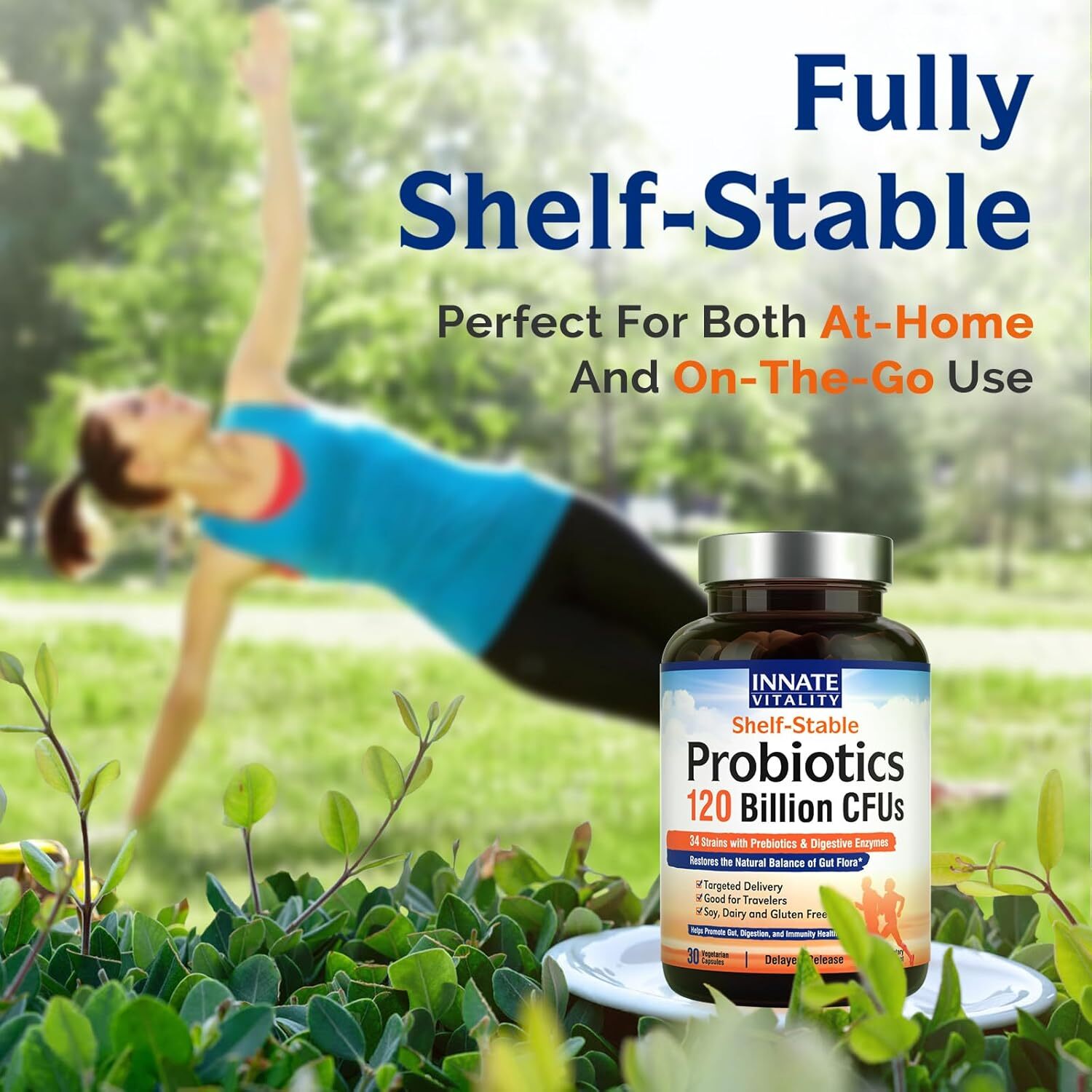 Probiotics 120 Billion Cfus for Men & Women, 34 Strains with Prebiotics & Digest