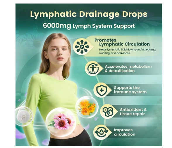 Lymphatic Drainage Drops Liposomal Immune Cleanse Support / Drenaje Linfatico