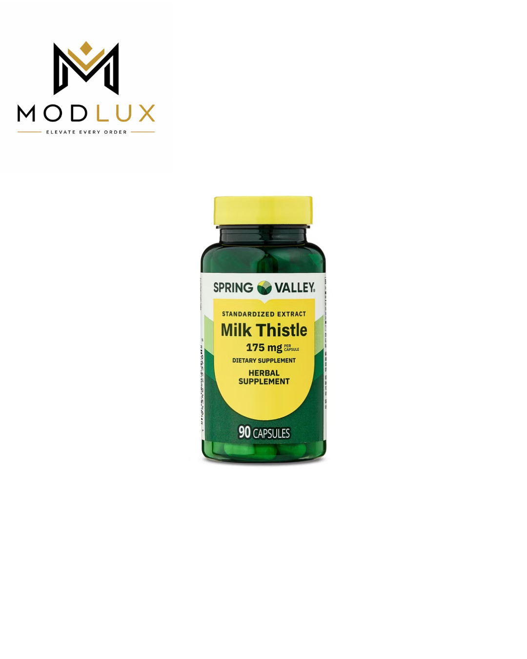 Spring Valley Milk Thistle Extract 175mg Dietary Supplement Capsules, 90 Count