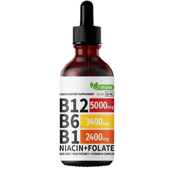 Vitamin B12 Sublingual Vitamin B Complex B 12,Vitamin B12 and B6 Liquid Drops