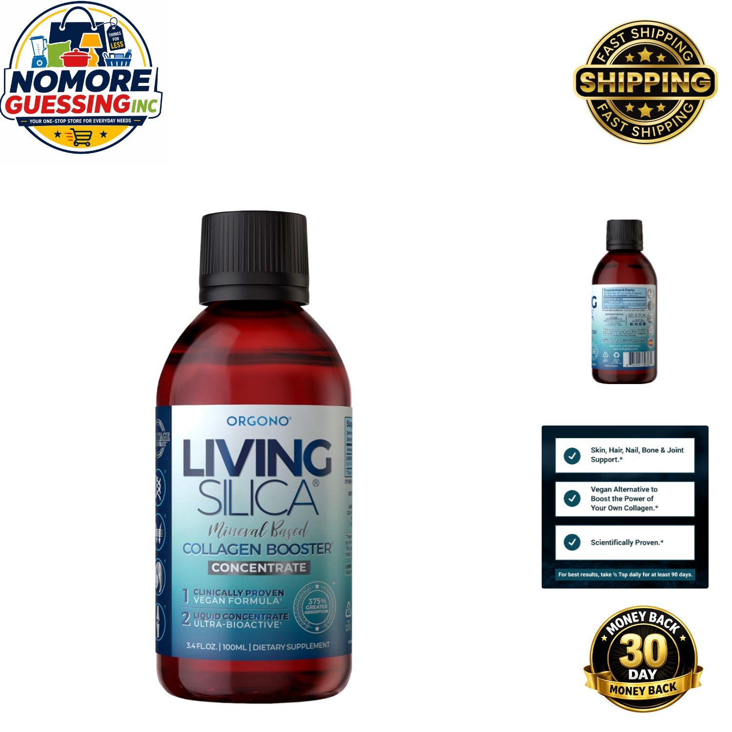 ORGONO Silica Drops 100mL – Mineral-Based Antioxidant Supplement