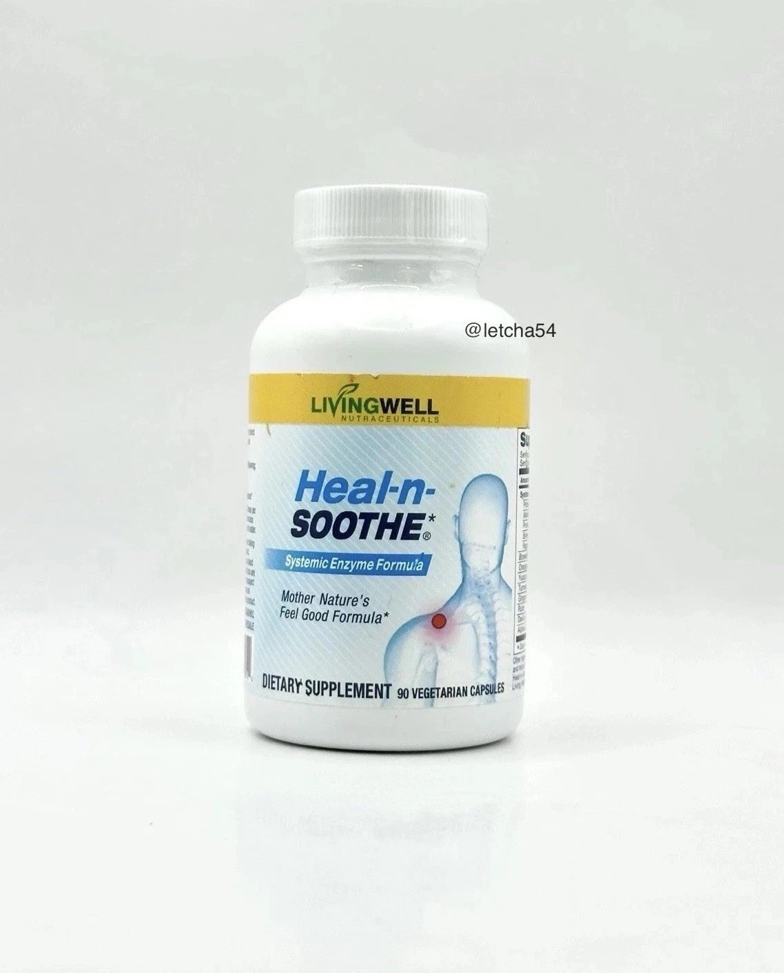 LivingWell Heal-n-Soothe Systemic Enzyme Formula 90 Capsules Joint Support