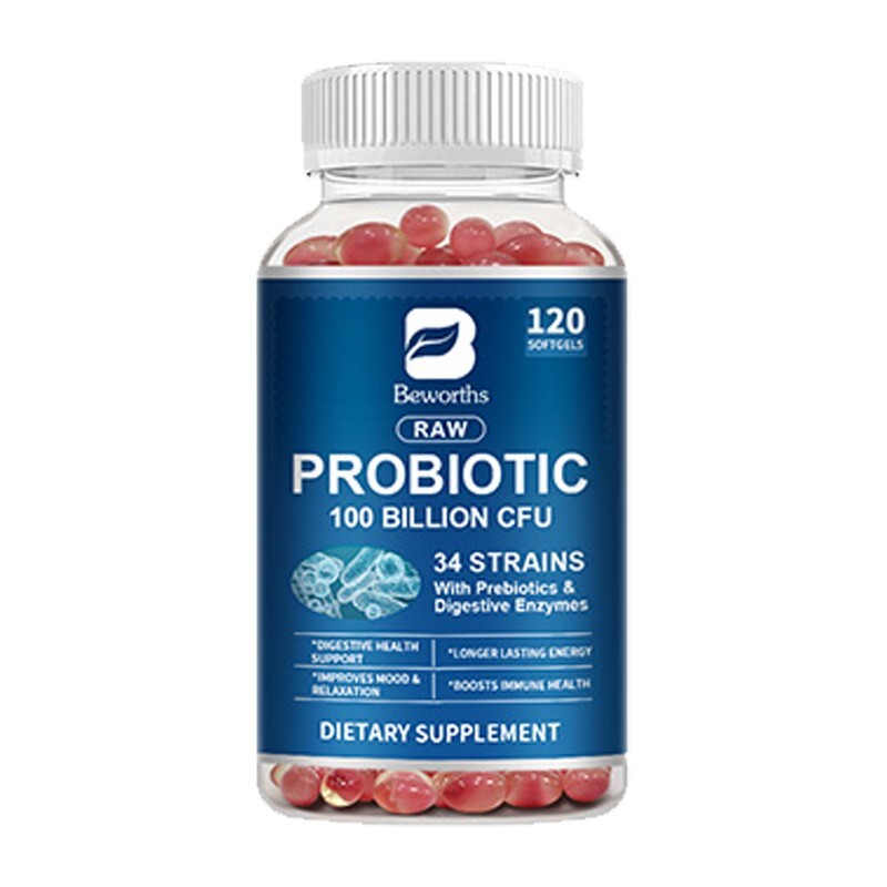 Probiotic Enzyme Capsules 100 Billion CFU Immunity Digestive Support Mood Health