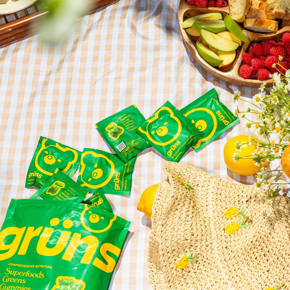 Gruns Adult Sugar Free Superfoods Greens Gummies – 240g/12 Servings