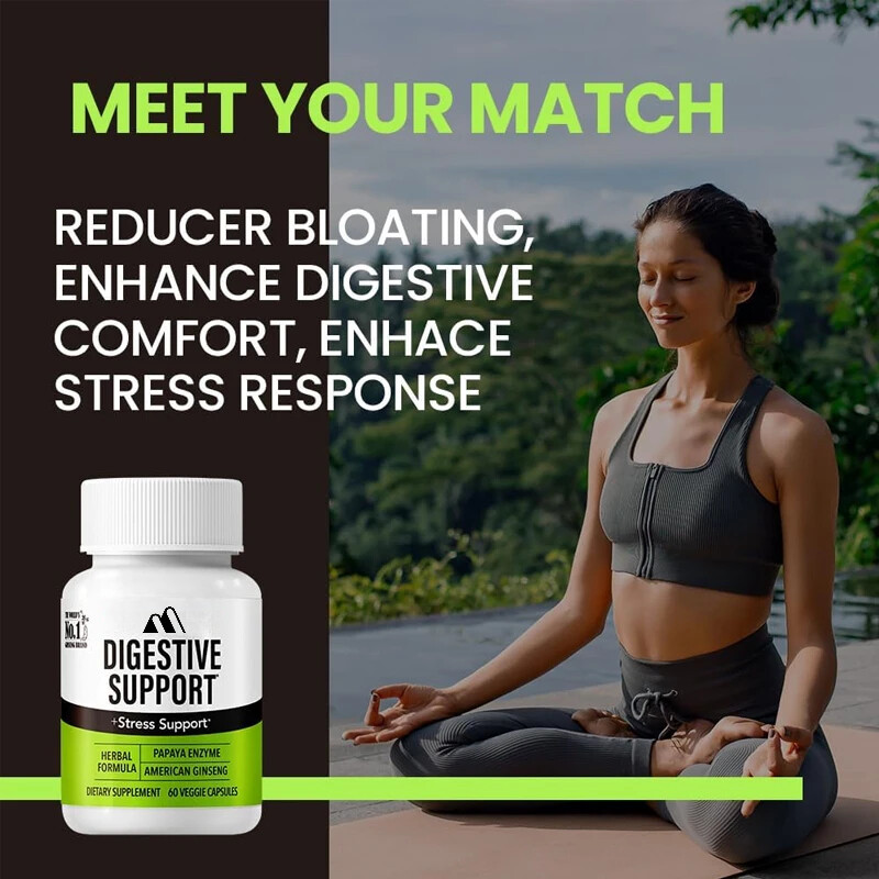 Digestive Support Papain, American Ginseng, Bromelain 60 Capsules