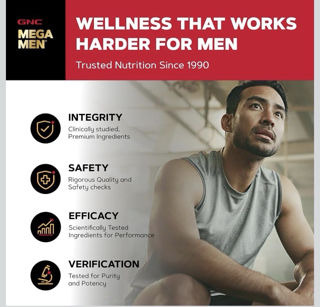 GNC Mega Men One Daily Multivitamin 60 Count Men’s Vitamins 60 Servings New