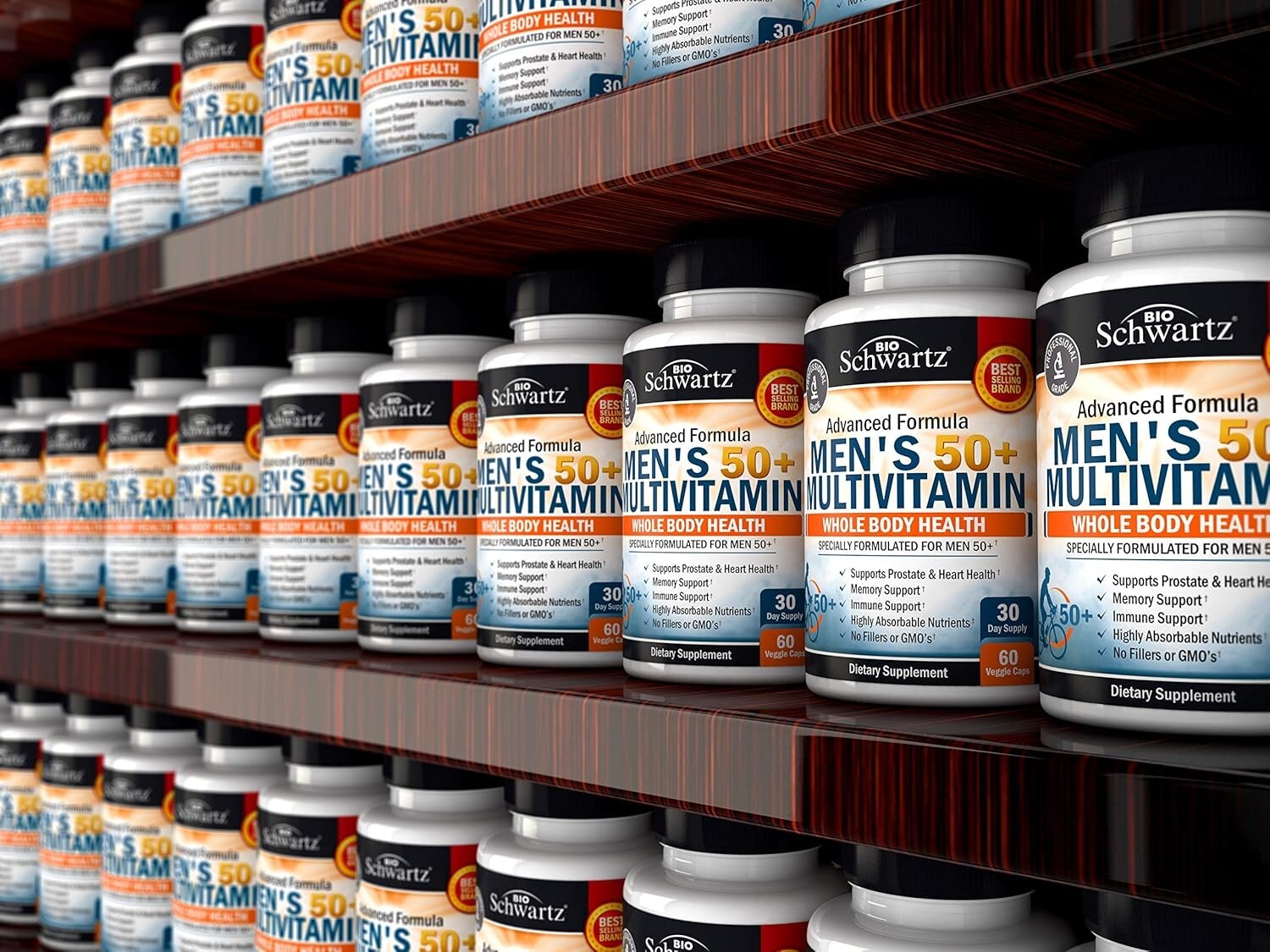 Once Daily Multivitamin for Men 50 & Over Supplement, Heart Health Support 60 Ct
