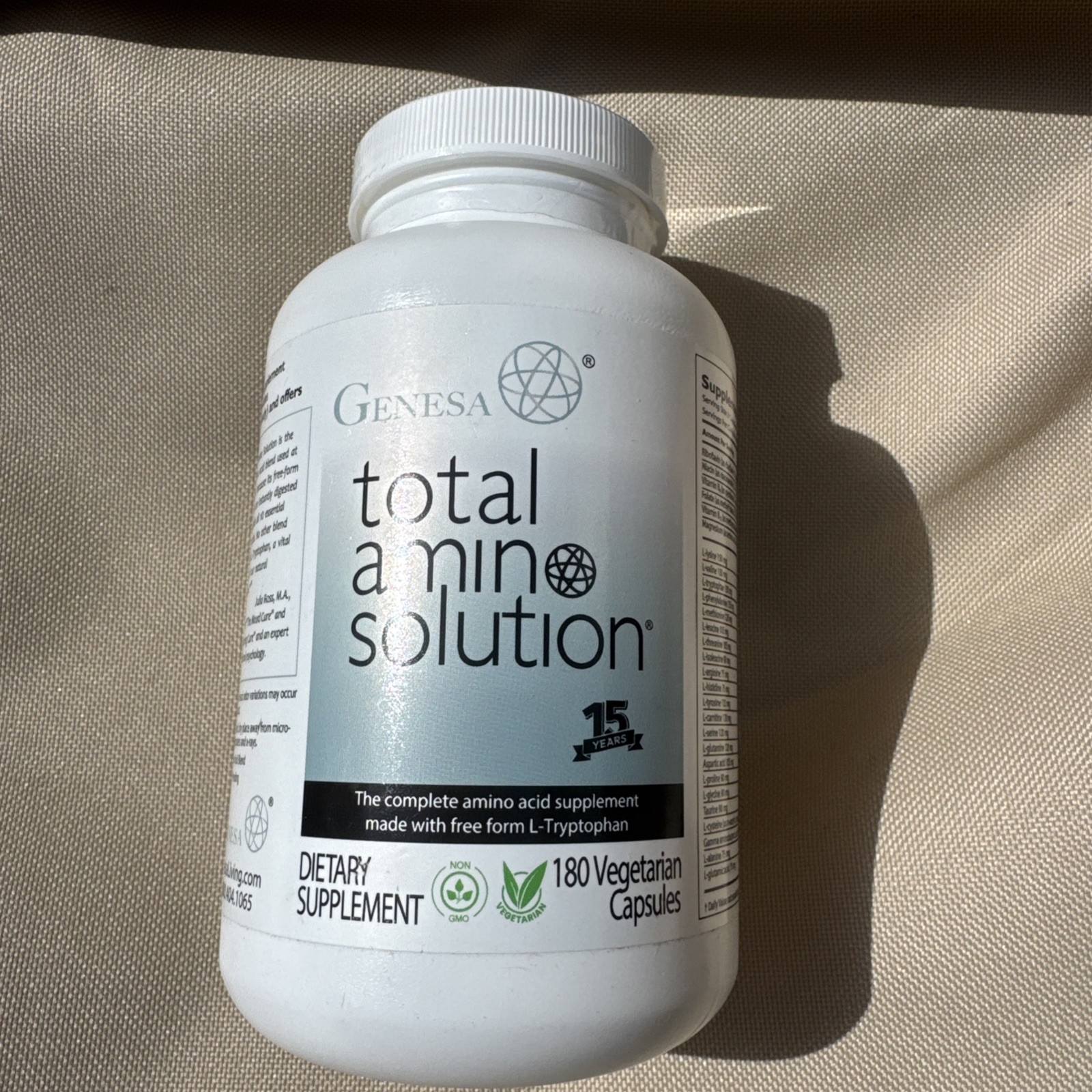 Sealed Total Amino Solution Supplement 180 Caps New Genesa