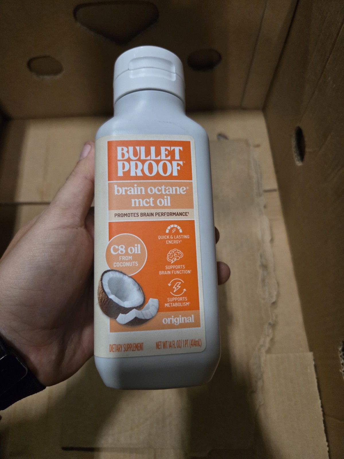 Bulletproof Brain Octane C8 MCT Oil 14 fl ozOunce Premium Coconut Oil Supplement