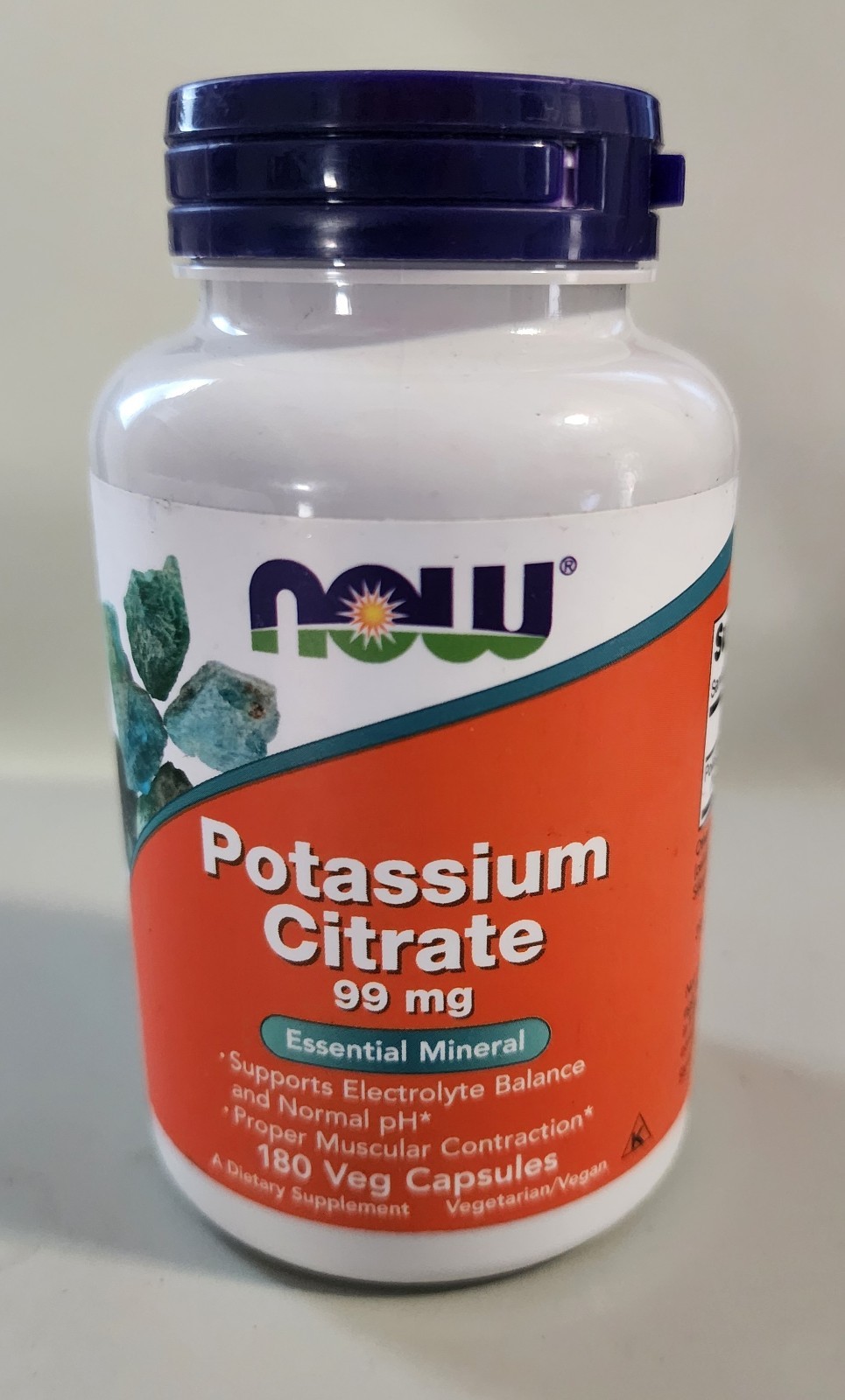 Supplements Potassium Citrate 99 mg Supports Electrolyte Balance 180 Capsules