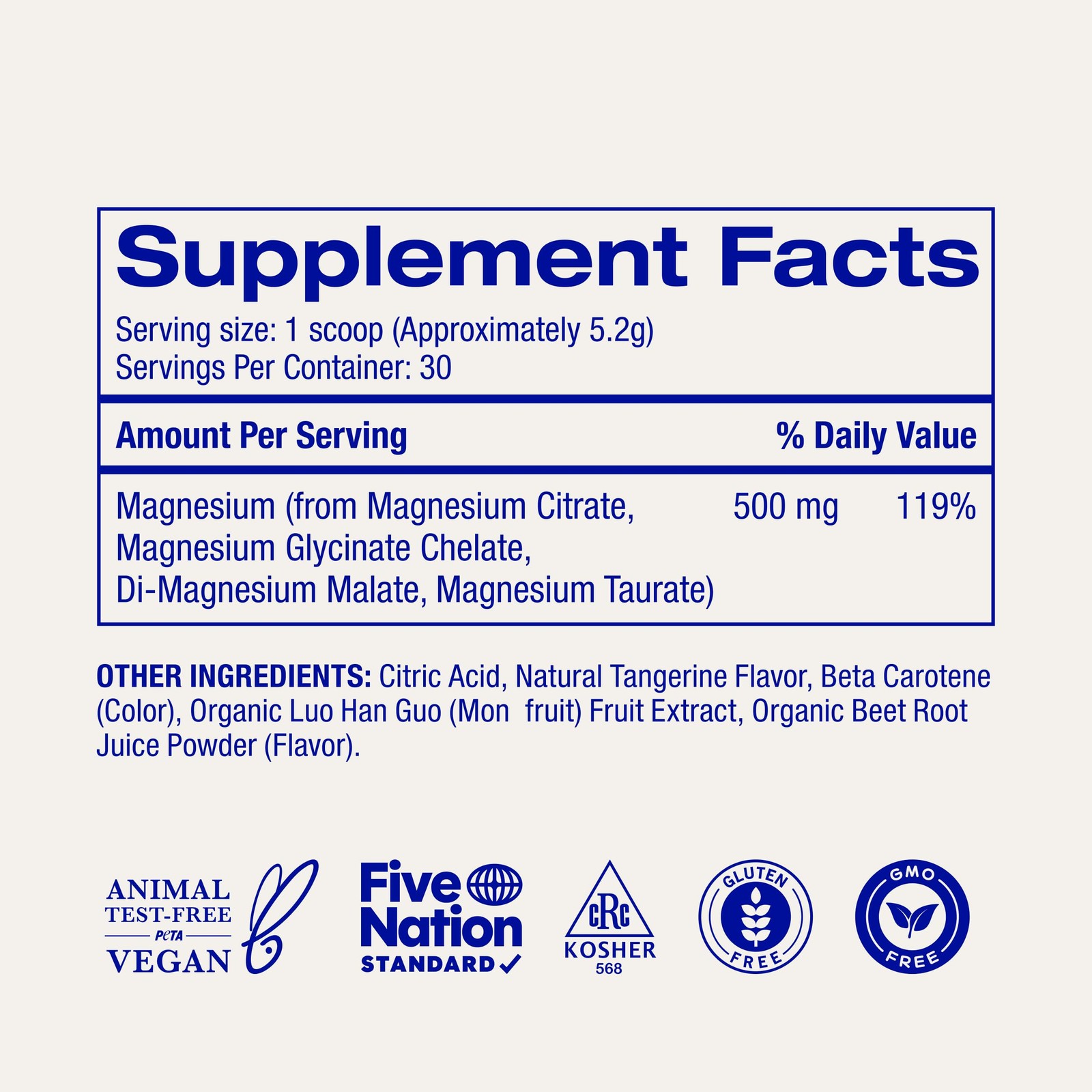 Ora Organic Magnesium Complex Powder Supplement – 4-in-1 Magnesium: Glycinate…