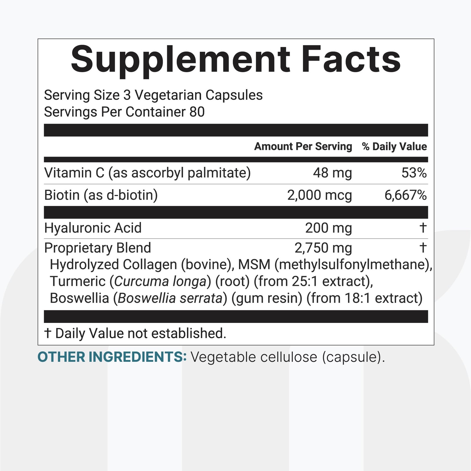 Micro Ingredients Hyaluronic Acid Complex, 240 240 Count (Pack of 1)