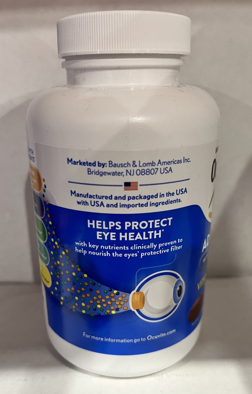 Bausch + Lomb Ocuvite Adult 50+ Eye Vitamin & Mineral Supplement 150 Softgels