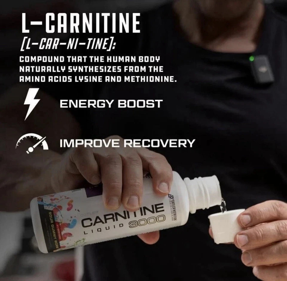 Cutler Nutrition Liquid Carnitine 3000mg for Energy and Metabolism peach Flavor*
