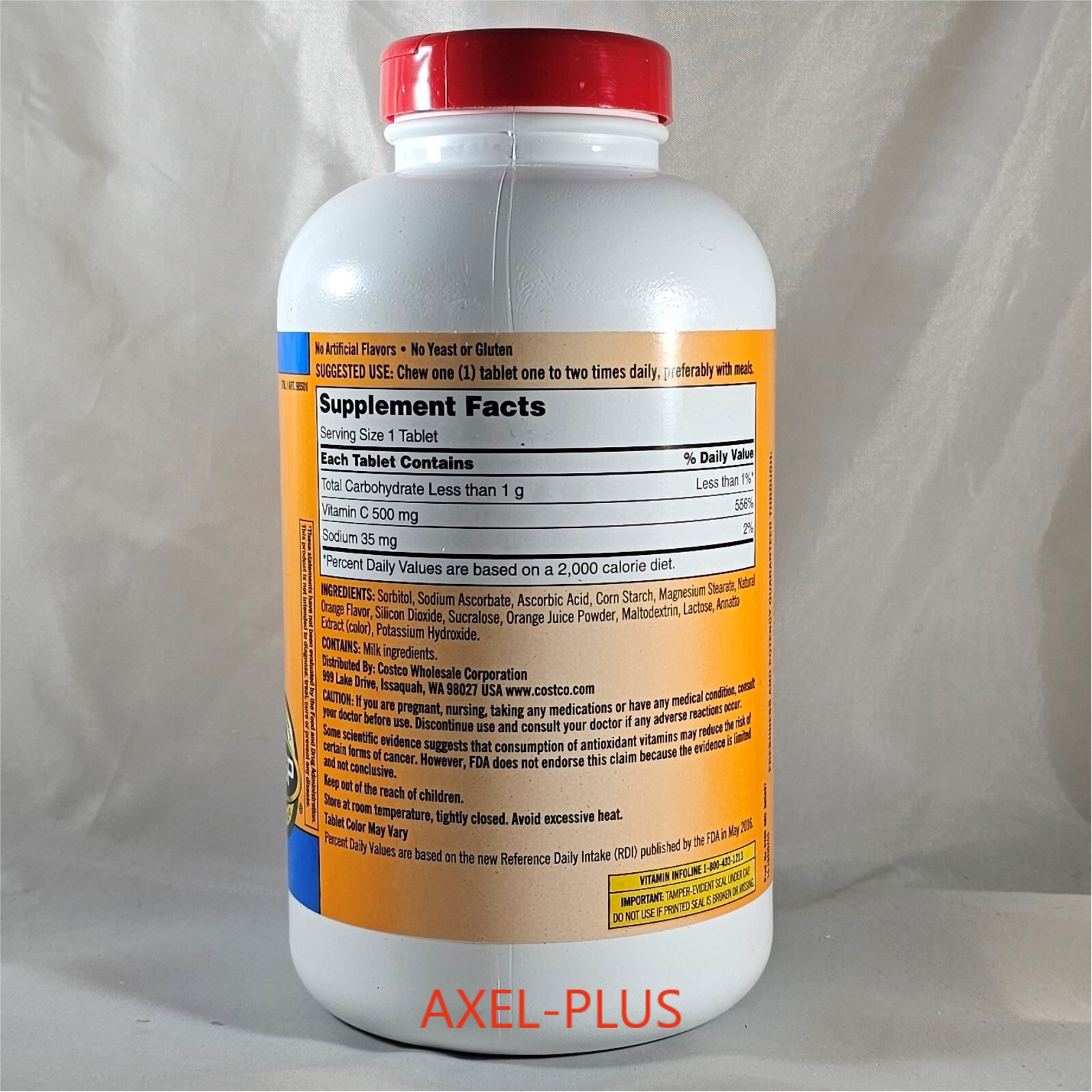 Kirkland Signature Chewable Vitamin C 500 mg., 500 Tablets