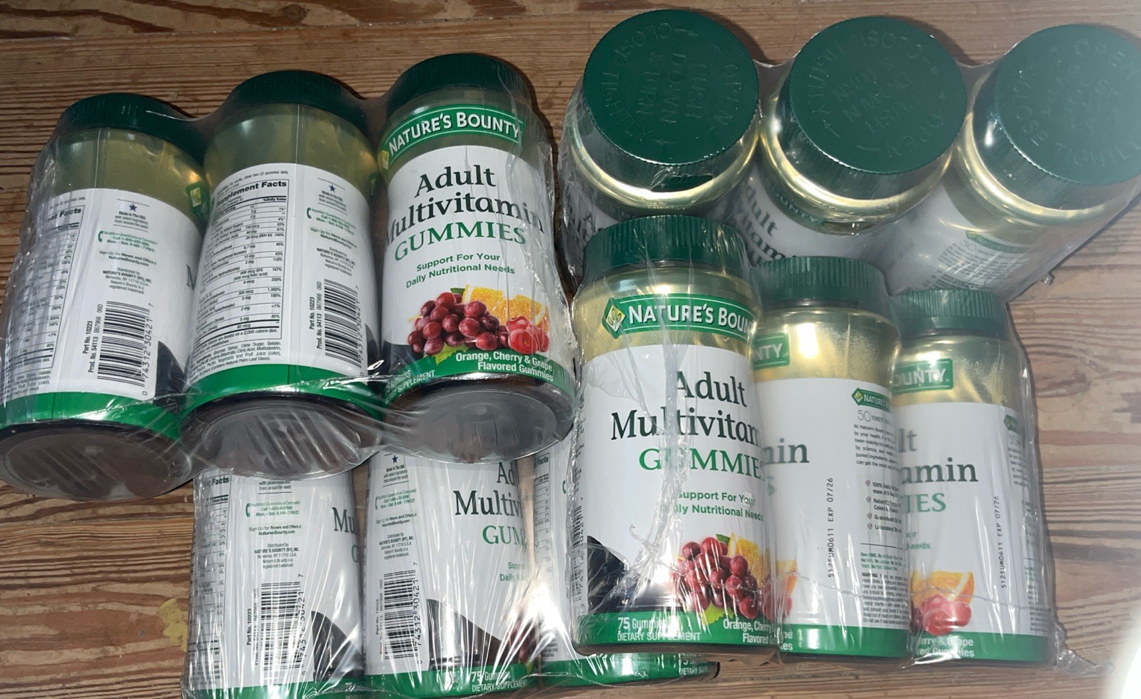 12 ct Nature’s Bounty Adult Multivitamin Orange/Cherry/Grape B132 Retails $182