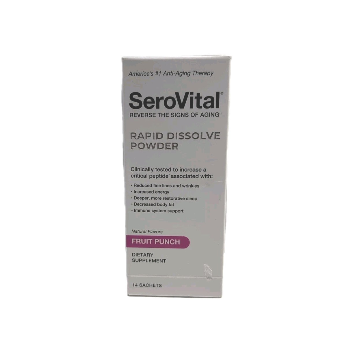 SeroVital Anti Aging Rapid Dissolve Fruit Punch Powder 14 Sachets 05/2026