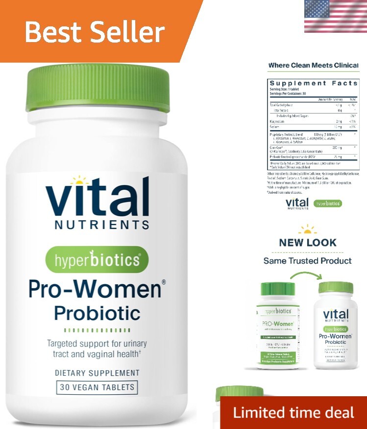 Daily Probiotic for Women – Vaginal & Urinary Tract Support, 30 Non-GMO Tablets