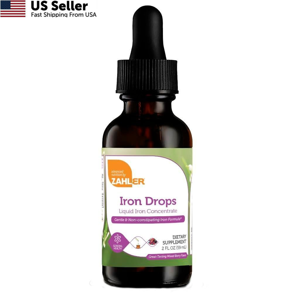 Zahler’s Iron Drops, Liquid Concentrate, 2 Fl Oz (Pack of 1), No Color