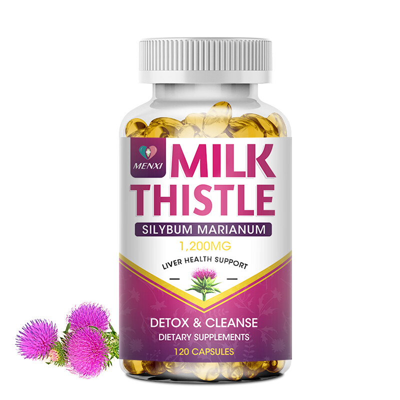 120pcs Milk Thistle (Silymarin) Dandelion Root Capsules Liver Health 1200MG