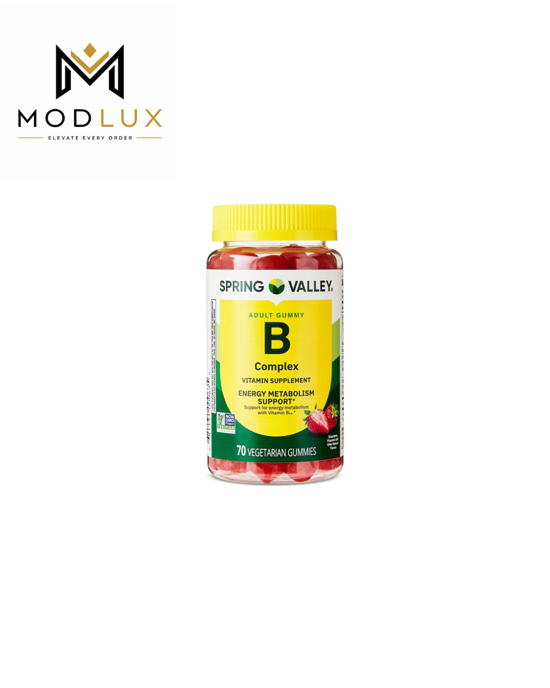 Spring Valley Vitamin B Complex Strawberry Gummies, 70 Count