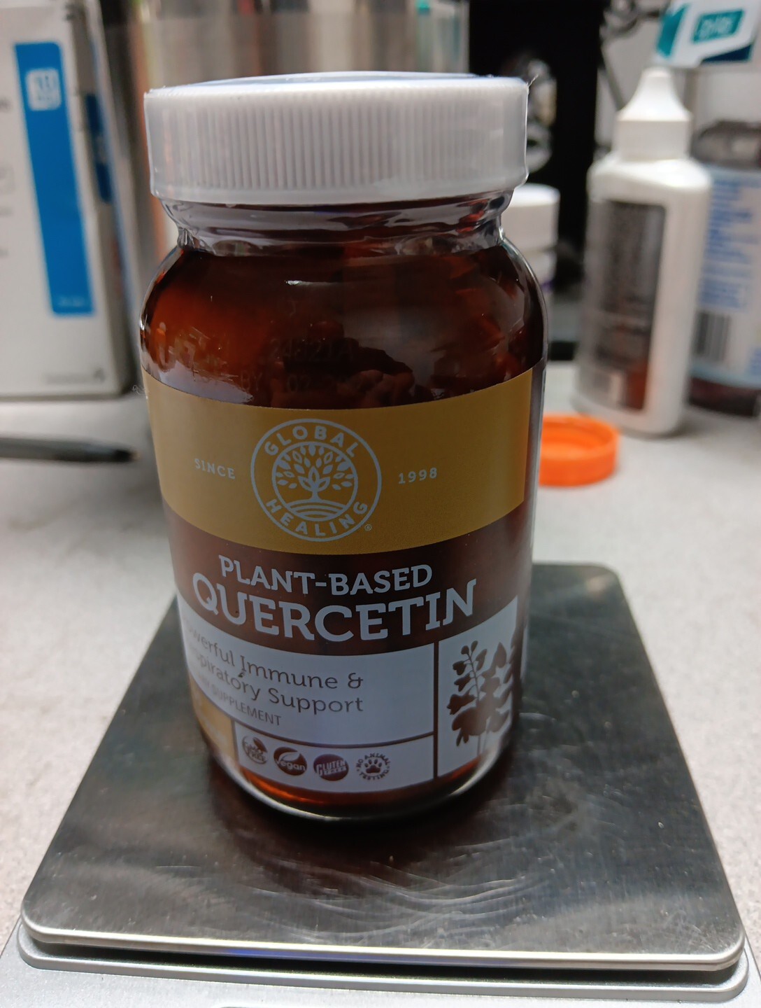 Global Healing Center Plant-Based Quercetin Supplement Capsule – 60 Count
