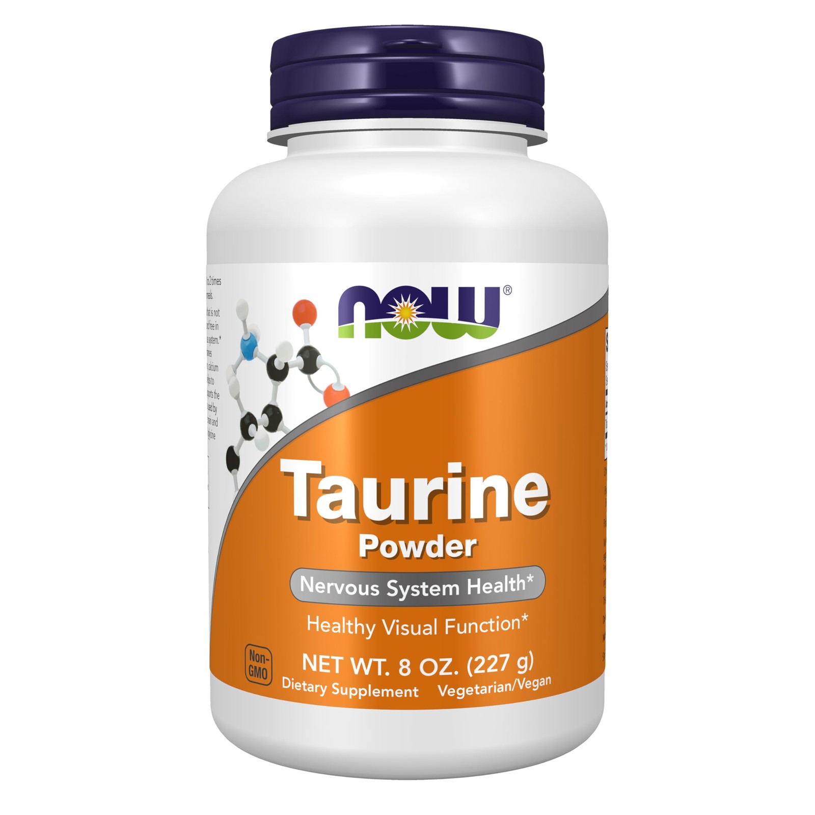 NOW Foods Supplements, Taurine Pure Powder, 8 Ounce (Pack of 1), Off White