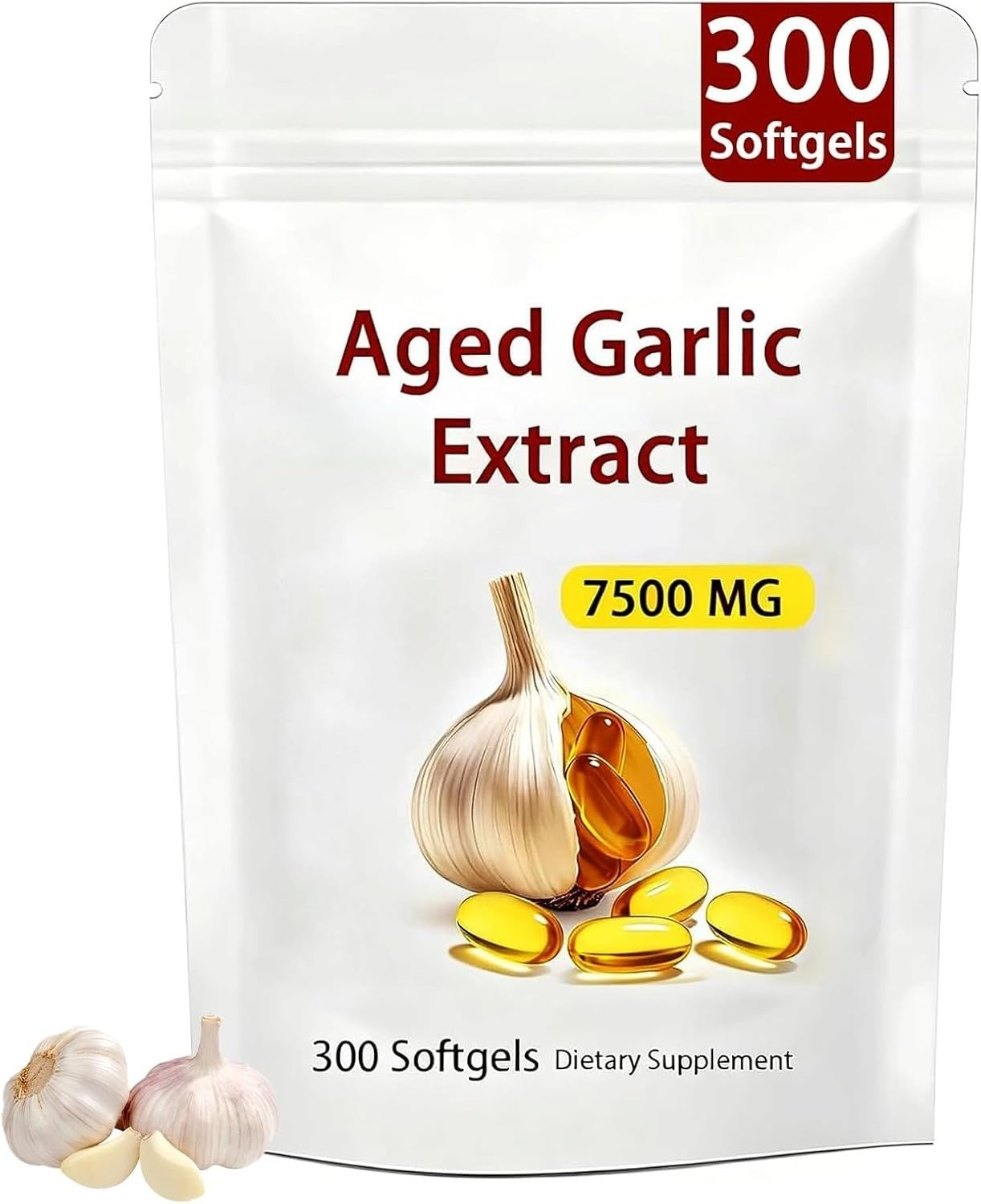 Elare 2 Year Aged Garlic Extract 300 Ct 7500mg Vegetarian Non GMO Free Ship