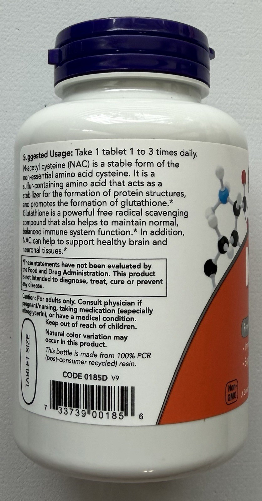 NOW Foods Supplements, NAC (N-Acetyl-Cysteine) 1,000 mg, 120 Tablets