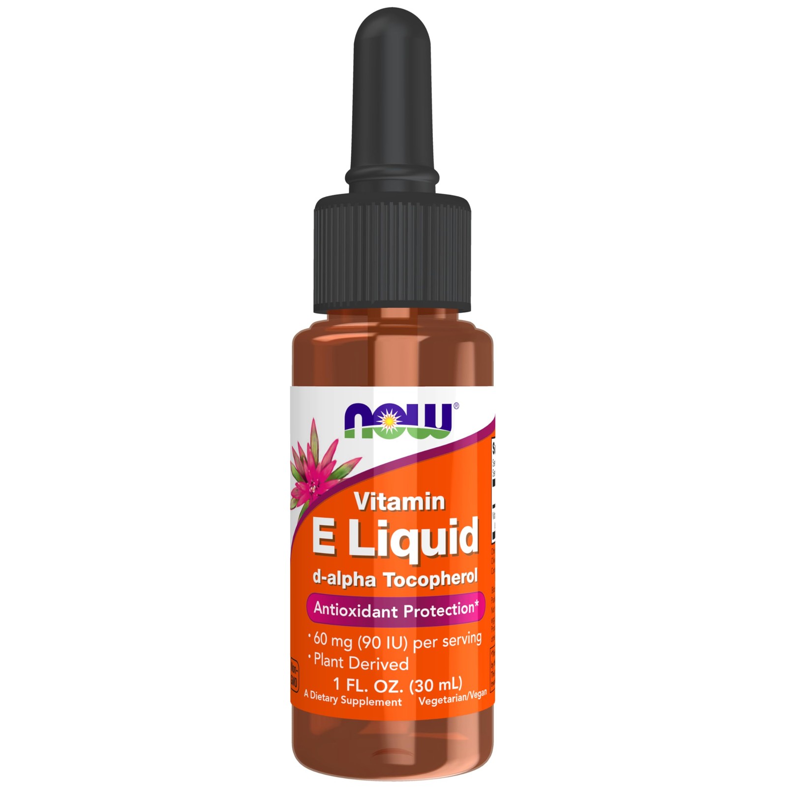 Liquid Vitamin E Supplement 1 Oz Antioxidant Non Gmo Vegan 13650 Iu 6 Drops