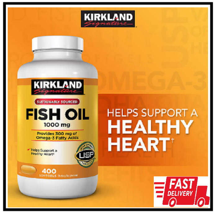 Kirkland Signature Omega-3 Fish Oil 1000 mg 400 ct softgels (EXP 01/2025)