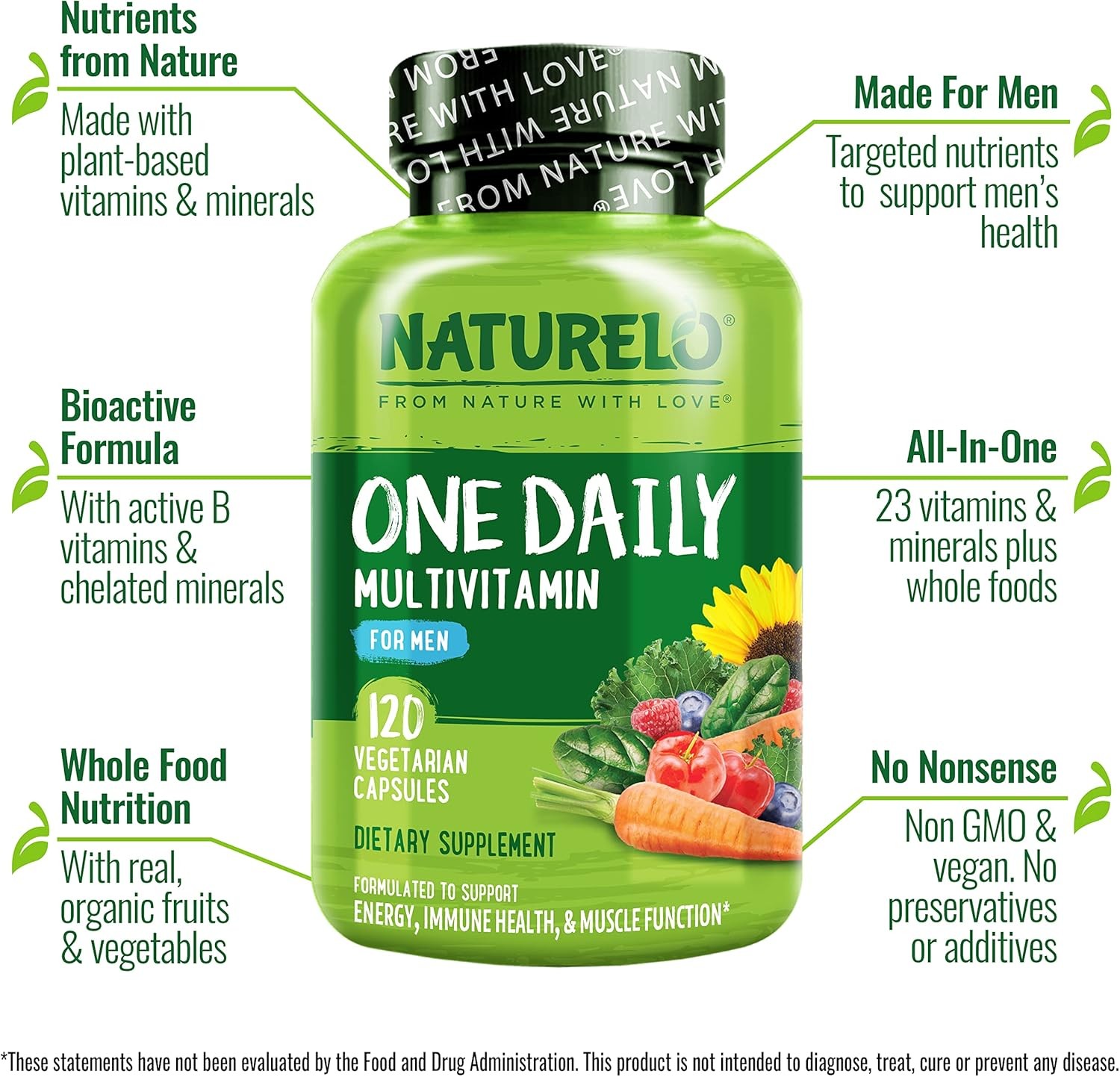 Mens Multivitamins – One Daily Multivitamin Men with Vitamins, Minerals Organic