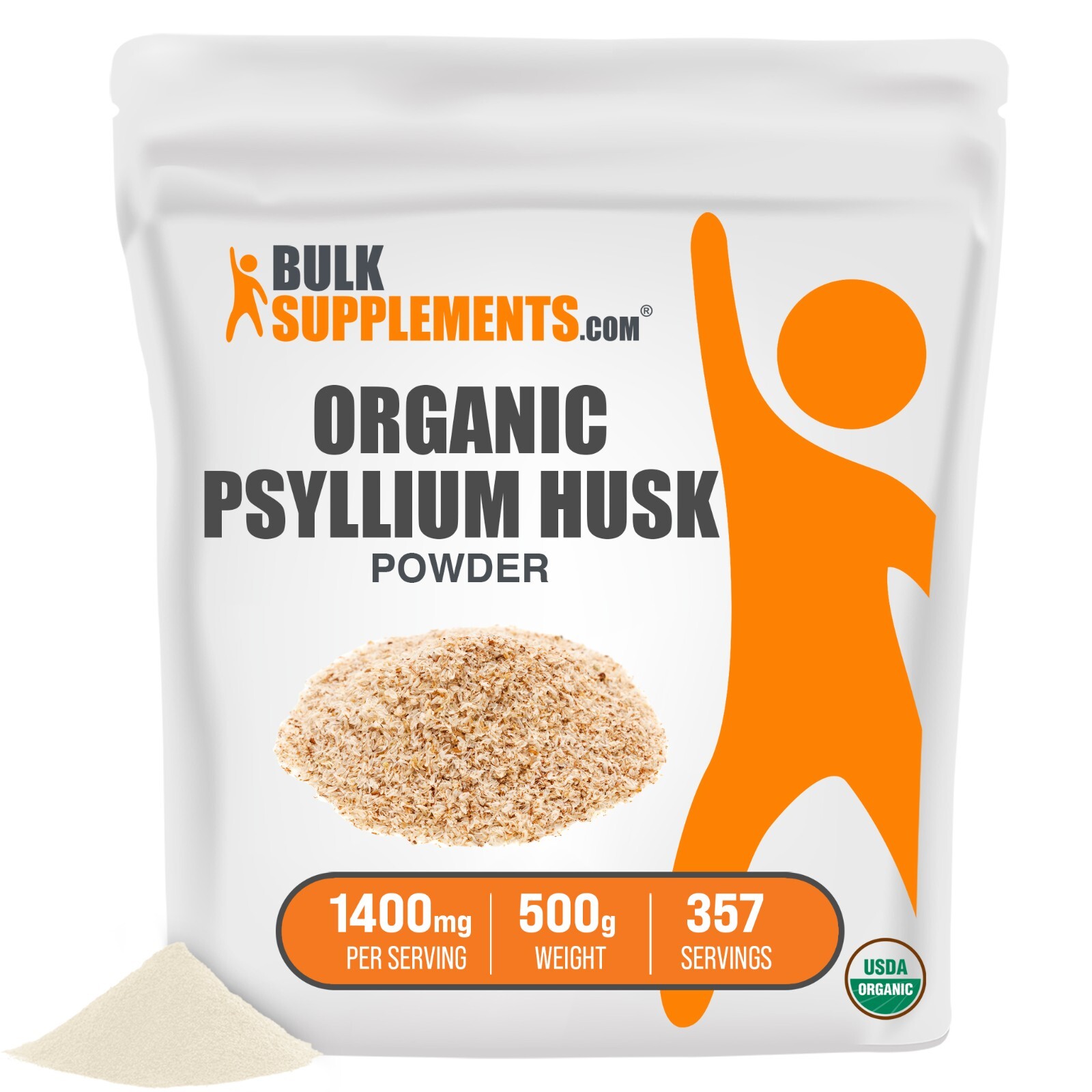 BulkSupplements Organic Psyllium Husk Powder – Dietary Fiber