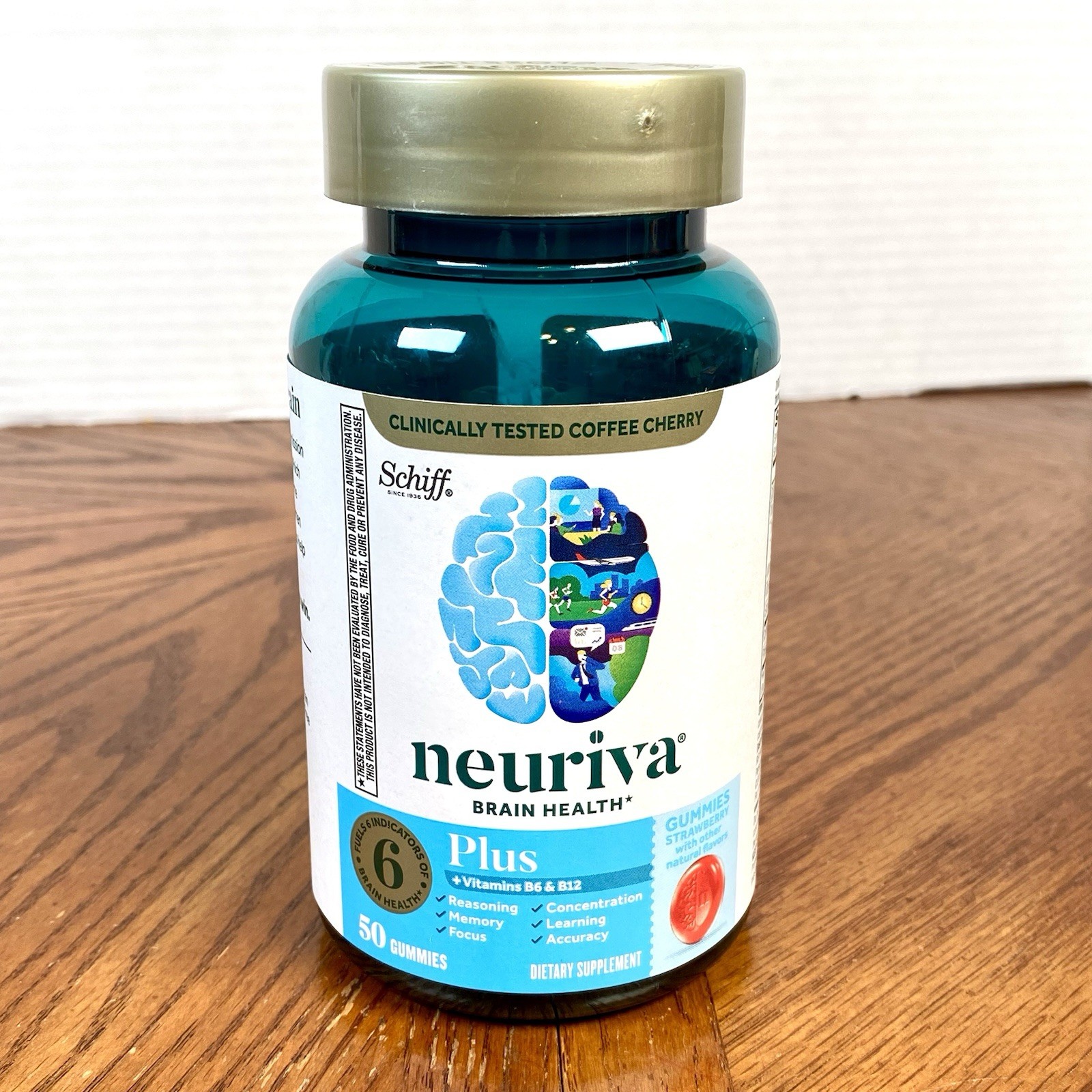 Neuriva Plus ~ Brain Health ~ 50 Strawberry Gummies, Schiff ~ Exp 11/2026