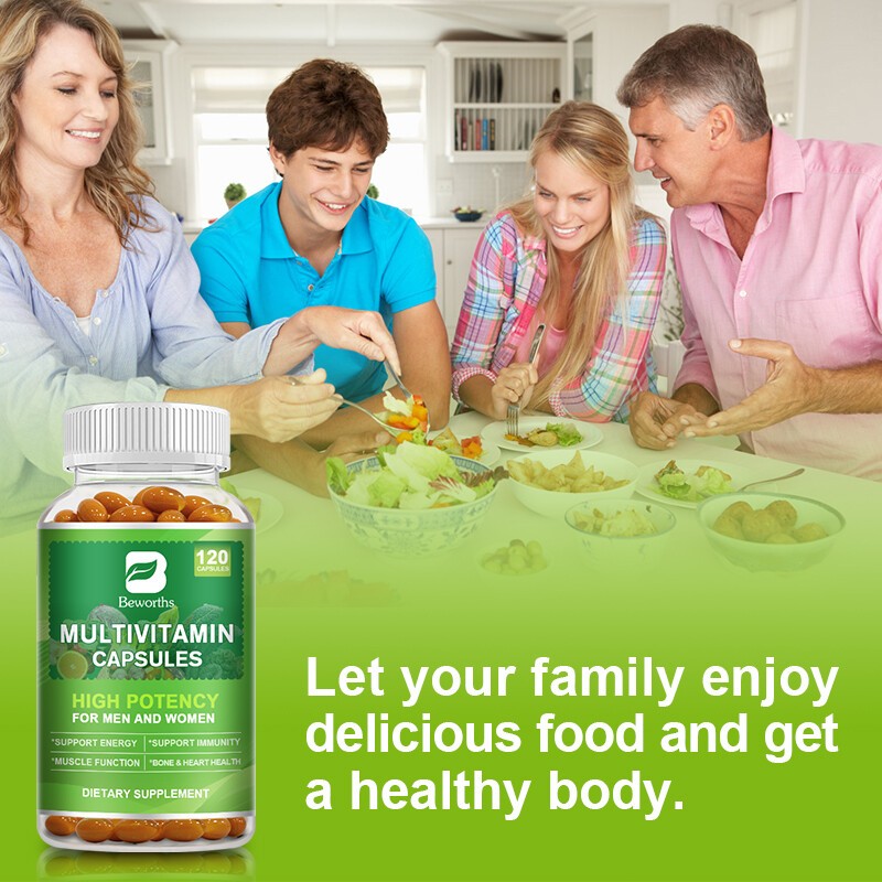 Unisex Multivitamin Capsules- Daily Immune Support with Vitamins & Minerals