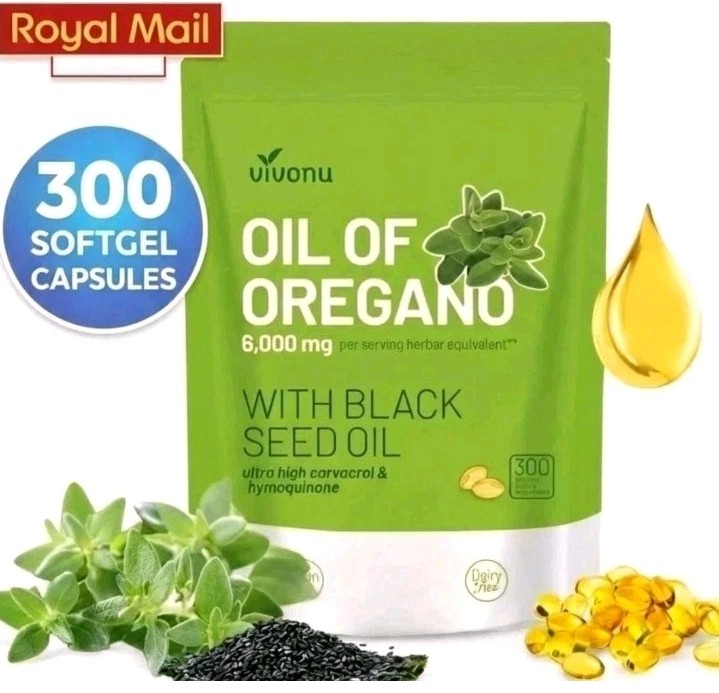 *STRONGEST* Oil Of Oregano 6000mg-300 Softgel Capsules With Black Seed Oil