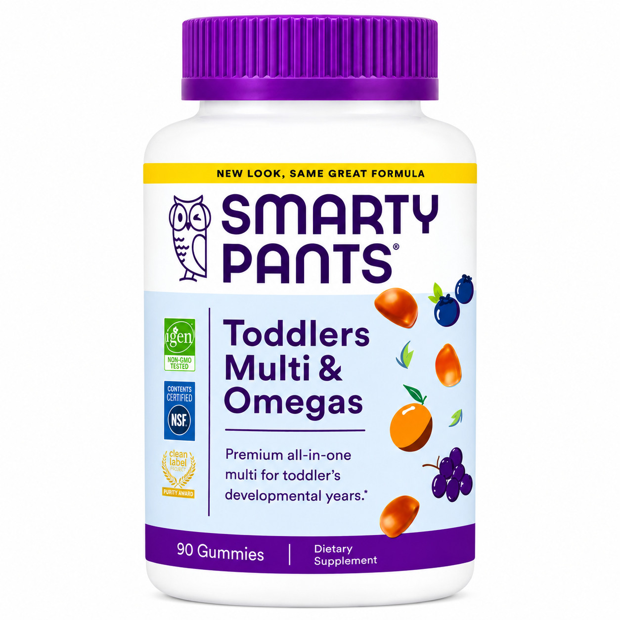 SmartyPants Toddlers Multi & Omegas Gummies 90 Ct Vitamin, Exp 06/2026