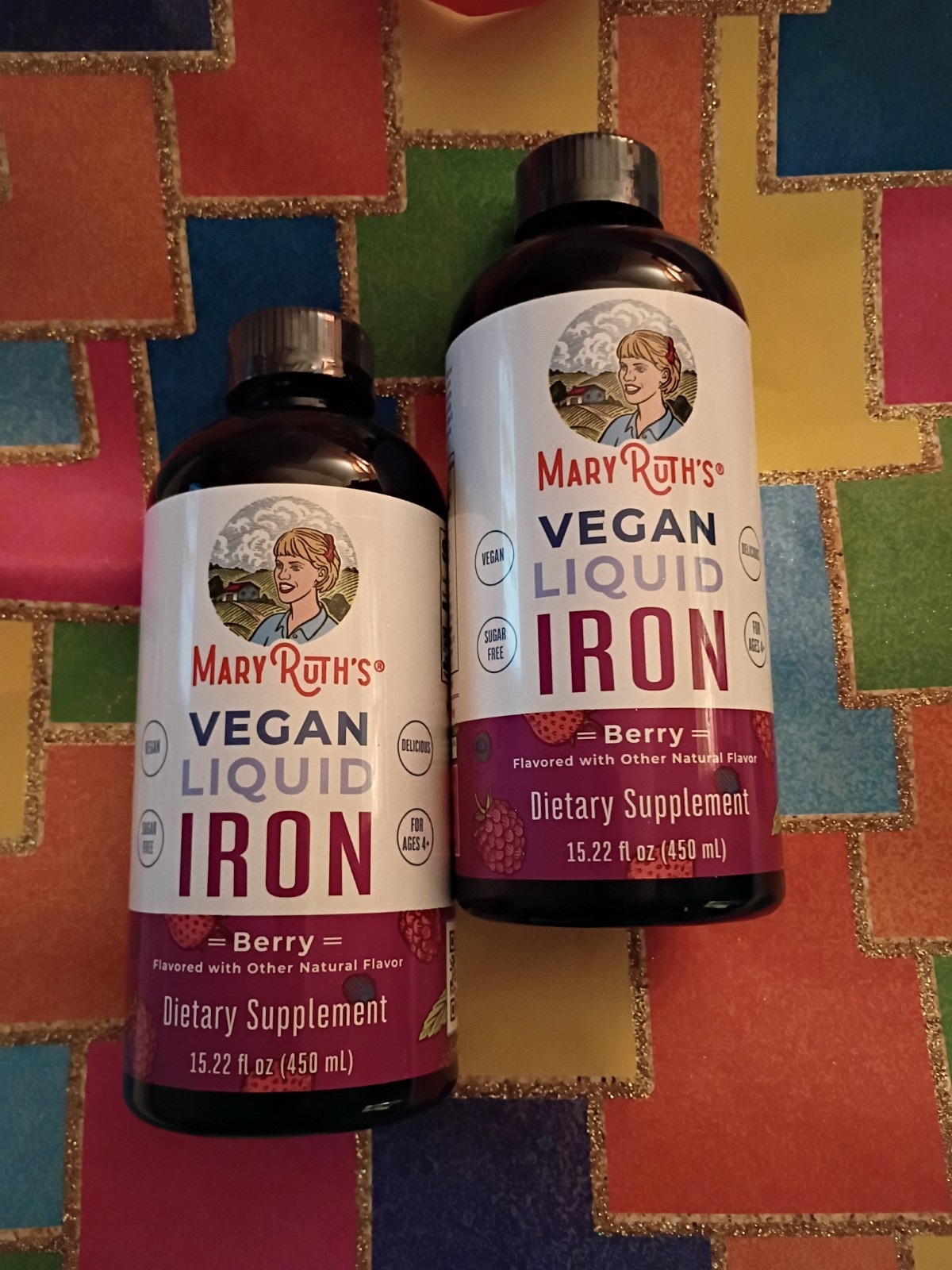 2 Mary Ruth’s liquid Iron Supplement for women, men & kids 15.22fl oz EXP 07/26