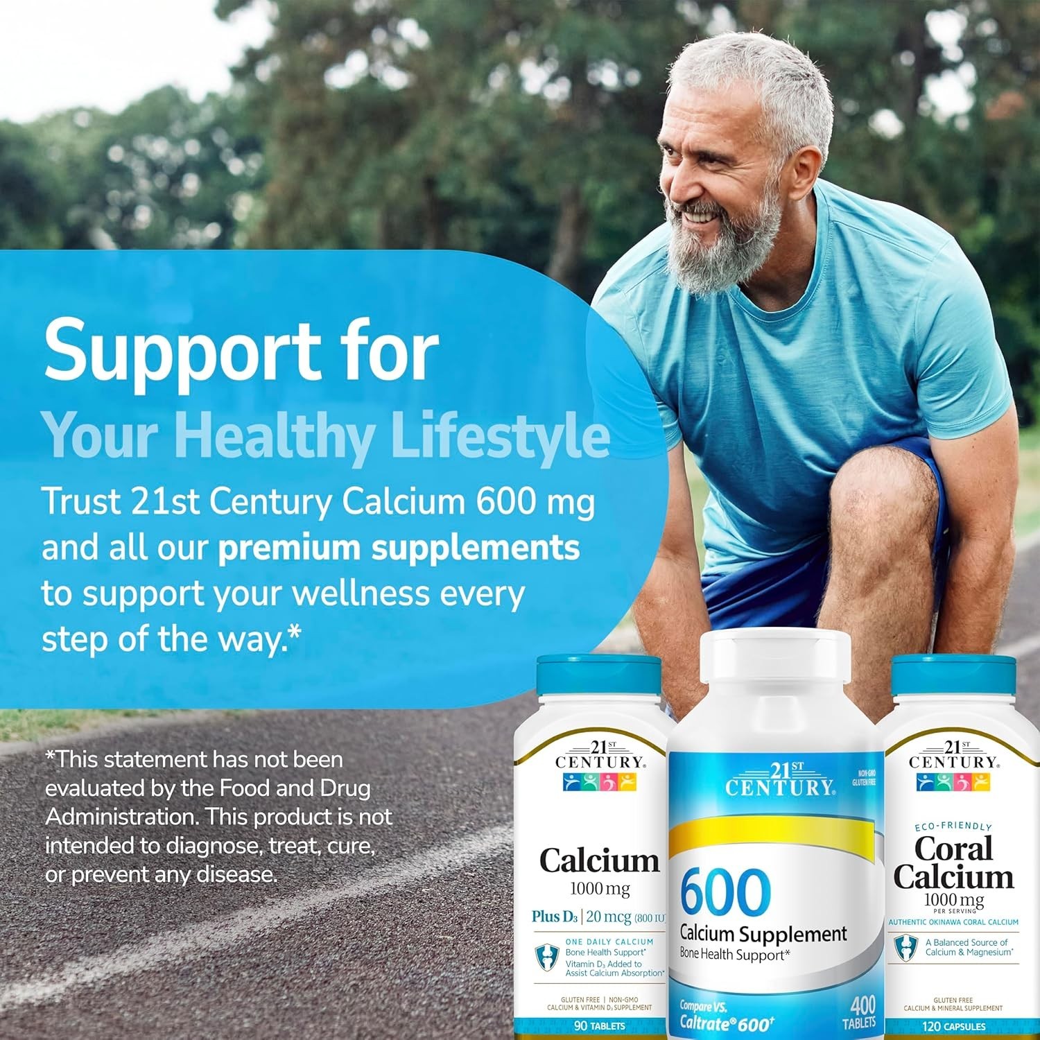 Gluten-Free Calcium 600 mg – 400 Tablets for Strong Bones & Active Lifestyles