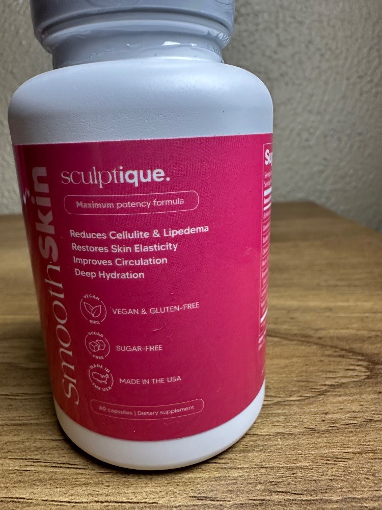 SmoothSkin Sculptique Cellulite Supplement 60 Capsules Vegan Gluten Free USA