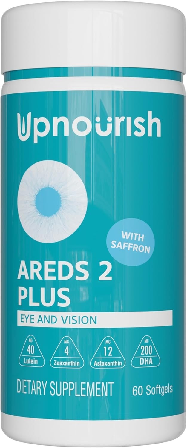 UpNourish AREDS 2+ – Advanced Eye Vitamin Supplement for Macular Health and D…