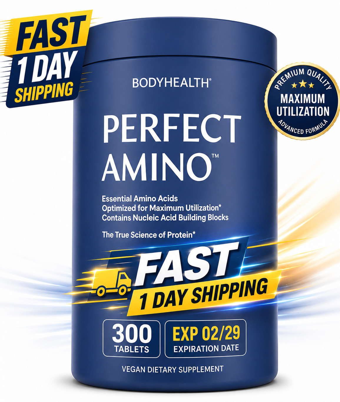 BodyHealth PerfectAmino 300 Tablets EXP 02/29