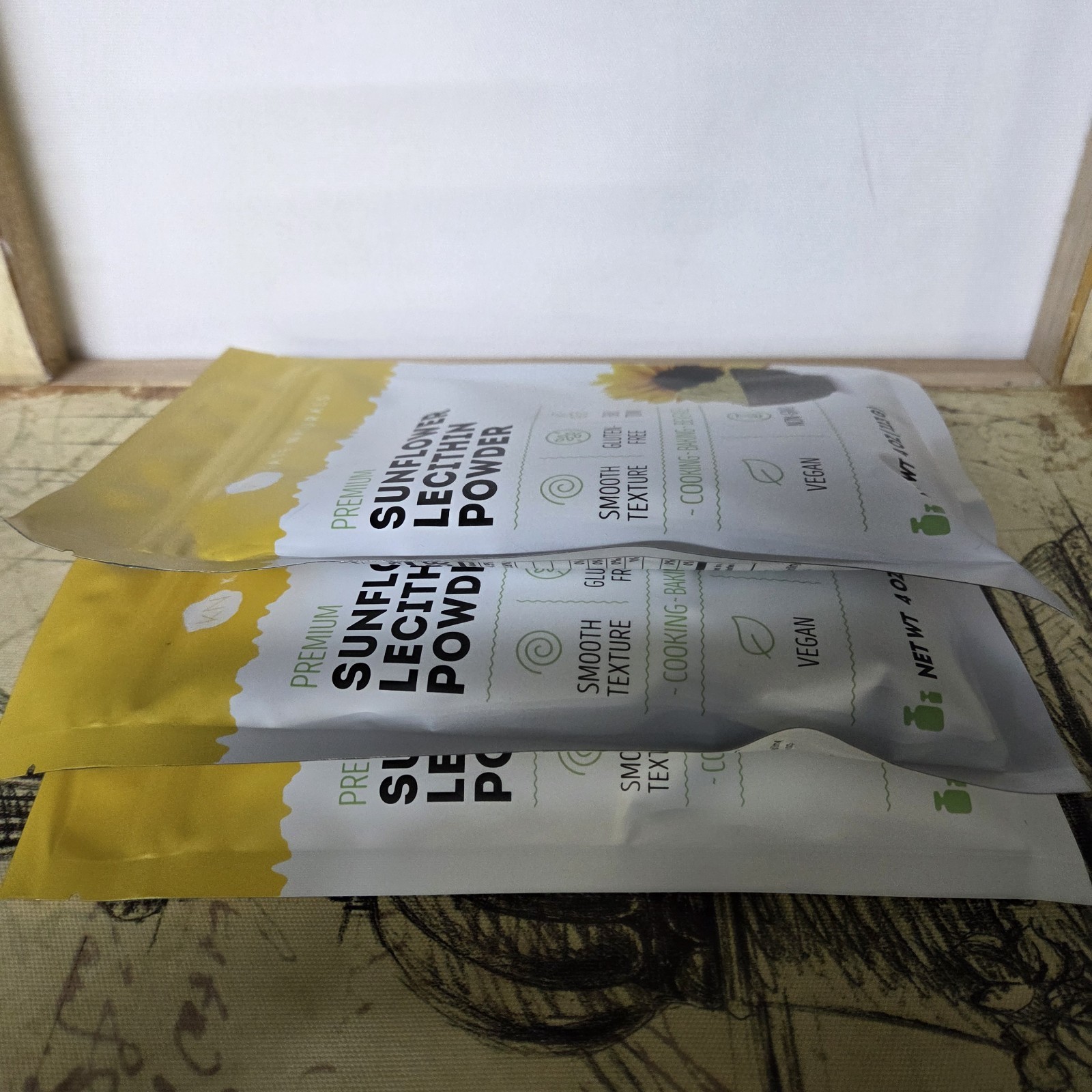 LOT – 3 BAGS Kate Naturals Sunflower Lecithin Powder – Bread Gummies Cooking 4oz